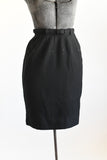 Vintage 1950s XS Petite Black Arrow Pattern Wool Pencil Skirt | by Lampl