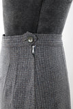 Vintage 1950s XS Gray Blue Wasp Waist Skirt Suit