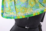 Vintage 1970s Small Green Blue Yellow Florals A Line Skirt | The Lilly (Lilly Pulitzer)