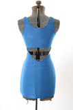 Vintage Y2K Small Blue Bodycon Cut Out Back Mini Dress | by Bebe