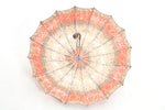 Vintage 1960s Orange Roses Border Print Umbrella