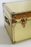 Vintage 1980s Brass Large Storage Trunk | by The Luggage Gallery