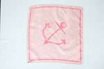 Vintage 1950s Pink White Anchor Square Silk Scarf | by Vera Neumann
