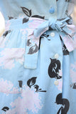 Vintage 1940s Small Blue Romper Skirt Matching Playsuit Set - Wounded AS IS