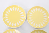 Vintage 1950s Yellow White Sun Glow Pattern 4 Salad Plates | by Harkerware