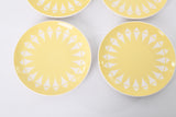 Vintage 1950s Yellow White Sun Glow Pattern 4 Salad Plates | by Harkerware