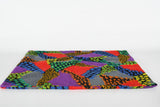 Vintage 1960s Rainbow Faux Crazy Quilt 2 Curtain Valances 2 Pillow Sham Sets | 68" X 19.5" Panels