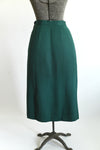 Vintage 1940s Small Green Gabardine Midi Skirt | by Sporteens