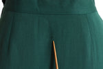 Vintage 1940s Small Green Gabardine Midi Skirt | by Sporteens