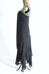 Vintage 1990s Small Black Handkerchief Hem Sleeveless Dress | by S.L. Fashions