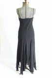 Vintage 1990s Small Black Handkerchief Hem Sleeveless Dress | by S.L. Fashions