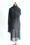 Vintage 1990s Small Black Handkerchief Hem Sleeveless Dress | by S.L. Fashions