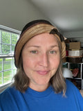 Vintage 1930s Size 23 Black Beige Straw Ribbon Brimmed Slouch Hat | by Parkway Hats