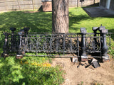 Antique Victorian 1850s Italiante Wrought Iron 3 Section Widows Walk Railing Architectural Salvage