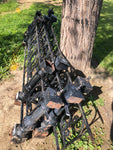 Antique Victorian 1850s Italiante Wrought Iron 3 Section Widows Walk Railing Architectural Salvage