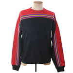 Vintage 1970s Medium Red Black Striped Ski Sweater | by Lord Jeff