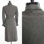Vintage 1950s XS Gray Wool Skirt Suit | by Bardley for Country and Town