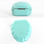 Vintage 1950s Blue Plastic Seashell Double Ring Case | by W & S