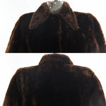 Vintage 1940s Small Brown Mouton Barrel Sleeve Winter Coat | by Kaufman's