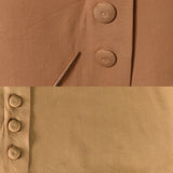 Vintage 1940s Small Tan Gabardine Midi Skirt