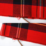 Vintage 1950s Red Wool Acrylic Blend Plaid Lightweight Throw Blanket | 53.5" W X 60" L