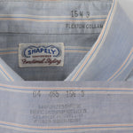 Vintage 1930s Medium 15.5 Blue Pink Striped Button Down Collar Oxford Shirt | by Shapely