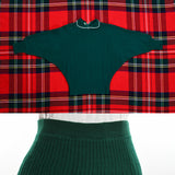 Vintage 1950s XS Small Green Wool Knit Sweater Skirt Suit Set | by Ann Adams