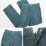 Vintage 1970s 40L Teal Blue 3 Piece Corduroy Pants Suit |  by Hunter Hill