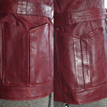 Vintage Late 30s Early 40s Small Red Leather Jacket
