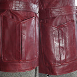Vintage Late 30s Early 40s Small Red Leather Jacket