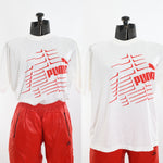 Vintage 1990s Medium Red Ski Graphic 3 Piece Windbreaker Suit Set | by Puma