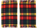 Vintage 1970s Scottish Wool Plaid Throw Blanket | James Pringle Ltd of Inverness