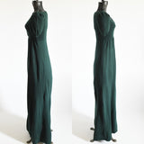 Vintage 1970s XS Green Short Sleeve Maxi Sweater Dress | by Hubba Hubba