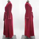 Vintage 1970s Medium Maroon Red Fleece Robe | by Vanity Fair