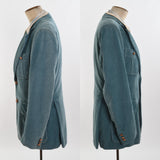 Vintage 1970s 40L Teal Blue 3 Piece Corduroy Pants Suit |  by Hunter Hill