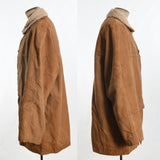 Vintage 1970s Size 46 Brown Duck Canvas Workwear Lined Chore Coat |  XL |  by Carhartt