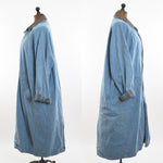 Vintage 1990s XL Blue Denim Oversized Flannel Lined Duster Coat | by Blue Creek Jeans