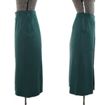 Vintage 1940s Small Green Gabardine Midi Skirt | by Sporteens