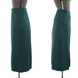 Vintage 1940s Small Green Gabardine Midi Skirt | by Sporteens