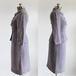 Vintage Early 1950s Small Purple Gray Skirt Suit | by Hattie Carnegie