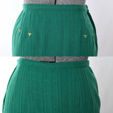 Vintage 1950s Large Green Arrow Pattern Wool Wiggle Skirt |  Minglers by Canterbury