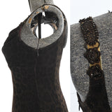 Vintage 1990s Size 6 Leopard Print Sparkle Brown Bronze Evening Dress | by Scott McClintock
