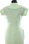 Vintage 1950s Mint Green Atomic Wiggle Sheath Dress   |   Small  |   by Franklin