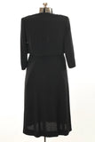 Vintage 1940s Black Polka Dot Day Dress   |  Plus Size 38" Waist |  by Sensibly Young