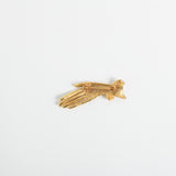 Vintage 1950s Victorian Revival Gold Fancy Cuff Hand Brooch