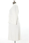 Vintage 1940s White Wedding Honeymoon Skirt Suit   |  XL - Plus Size