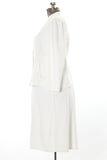 Vintage 1940s White Wedding Honeymoon Skirt Suit   |  XL - Plus Size
