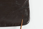 Vintage 1950s Thin Brown Leather Handbag Purse