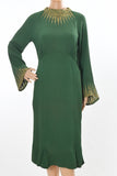 Vintage 1930s Adaptation Vionnet Paris Green Afternoon Dress   |   Small