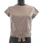 vintage 1960s taupe brown short sleeve shirt 